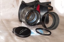 REMARQUABLE objectif M42 85mm f1,9 TAKUMAR, bouchons, filtre, étui, pare-soleil