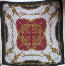 -Superbe châle  30% soie et  -70%laine   TBEG  vintage scarf 140 x 140