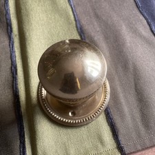 ANCIENNE POIGNÉE DE PORTE RONDE ART DÉCO EN LAITON OU BRONZE DORÉ Meuble Tiroir