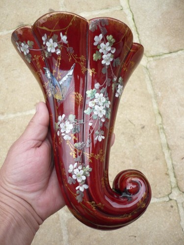 Paire bouquetieres faience - bouquetieres,