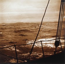 Vue de mer depuis un bateau c1920 Photo Stereo Plaque de Verre Vintage V39nL21