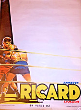 Affiche originale ancienne RICARD -- LA BOXE -