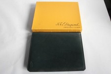 S.T.Dupont Couverture d'agenda / répertoire cuir bleu marine vintage (56288)
