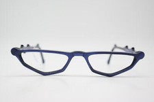 Lunettes Vintage ANNE Et VALENTIN 2 DOIGTS Bleues Carrées Monture