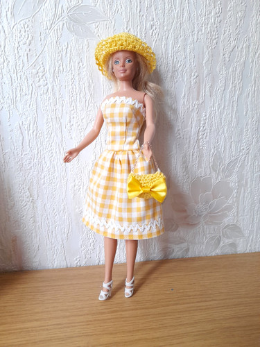 Robe bustier vichy jaune - robe,