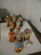 Santons d'art anciens DEVINEAU pour crèche lot de 10