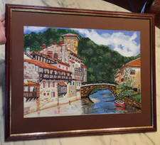 PAYS BASQUE SAINT JEAN PIED DE PORT BIARRITZ BAYONNE Peinture Laurhibar Nive