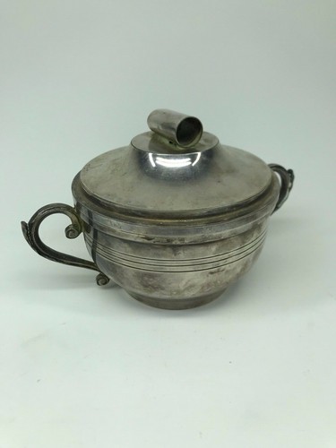Ancien sucrier métal - en,