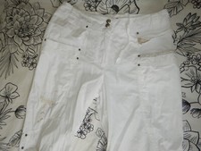 Pantacourt femme " La mode est à vous" taille 36 Modèle Perkins Bien blanc,Tbe