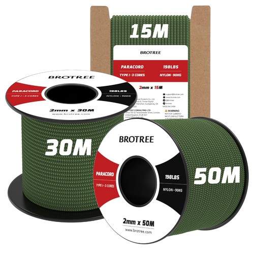 Paracorde 2mm 15m corde - paracorde, 100%