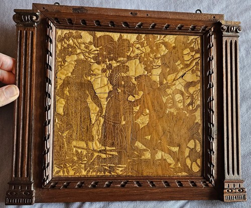 Panneau bois sculpté - , "