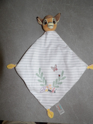 Doudou plat disney faon bambi - faon,