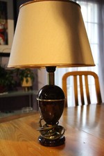 LAMPE DAUPHIN Vintage Années 70/80 EN METAL LAQUÉ COULEURS ÉCAILLES DE TORTUE