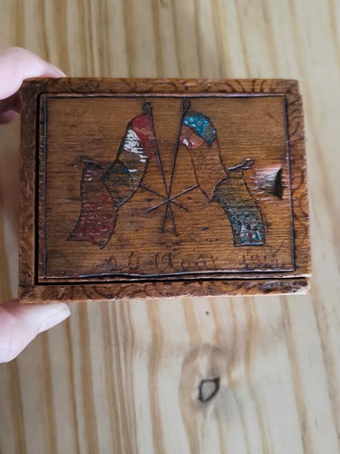 Boîte bois vintage - boîte, en