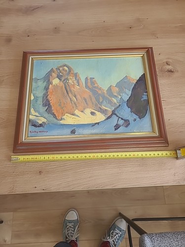 Peinture tableau montagne - tableau,