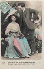 CP MOUSTACHU FEMME CHAPEAU