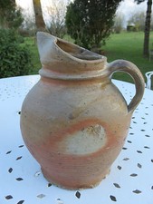 ANCIENNE CRUCHE PICHET EN TERRE CUITE VERNISSEE DE PUISAYE XIX EME