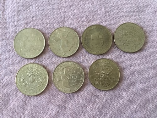 Italie pièces 200 lire - italie, 7