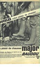 PUBLICITE ADVERTISING 1963 MAJOR BAUDOU bottes caoutchouc  