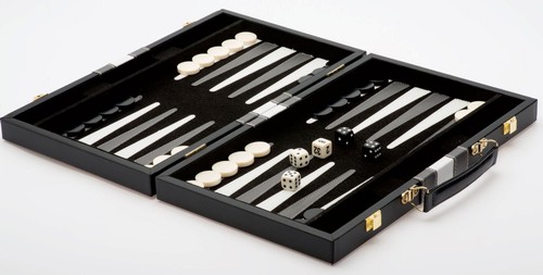 Backgammon simili cuir jeu - -,