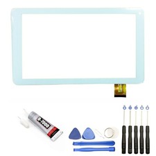 VITRE ECRAN TACTILE POUR ARCHOS 101E NEON HXD-1072 10.1" BLANC + OUTILS + COLLE