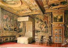 41 - Cheverny - Le Château - La chambre du roi - Beau lit à baldaquin recouvert