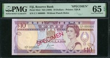 Fiji 1989 10 Dollars P92s2