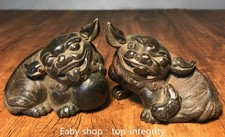 3.3" bronze doré Fengshui Foo