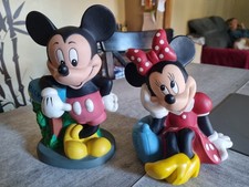 2 tirelires mickey et minnie bullyland et disney  ,occasion