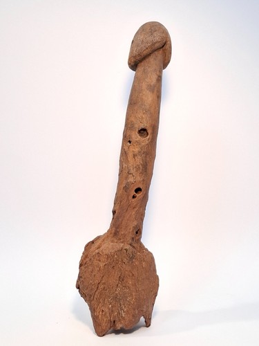 Ancien phallus bois - ancien, en