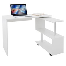 Bureau en angle blanc table de