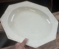 Creil et Montereau Octogonal Plat Faïence Fine Ancien XIXeme Vaisselle Blanche