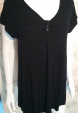 Tee shirt tunique noir taille