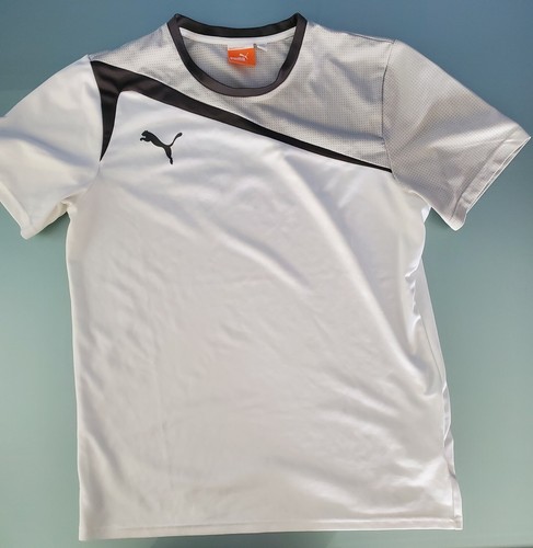 Puma white black shirt top - white,