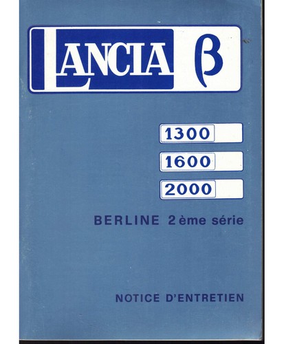 Lancia beta notice - lancia,