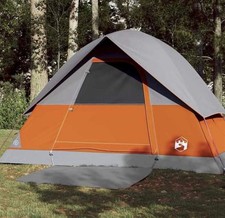 Tente De Camping A Dôme 3 Personnes Auvent Intégré Parois Latérales Imperméable