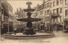 Cpa besancon fontaine place - et,