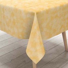 Nappe de Table en Toile Cirée K150033 Jaune Marbré Précise Carré Rond Oval