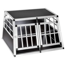 Cage box caisse de transport chien mobile aluminium 89 cm double Helloshop26 08