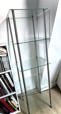 Etagère à 5 Niveaux Bibliothèque Vitrine Transparente