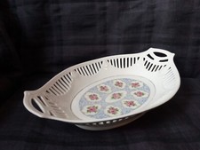 Coupe à fruit corbeille à pain en porcelaine blanche faïence céramique GERMANY