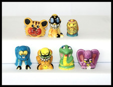 FÈVES "LES DRÔLES D'ANIMAUX AVEC EMBOUT CRAYON"- 7 FÈVES . V