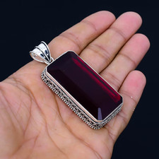 Garnet Pendant: 925 Sterling