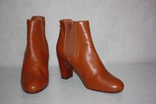 MINELLI  Bottines Boots Cuir Lisse Marron Clair T 38 TBE