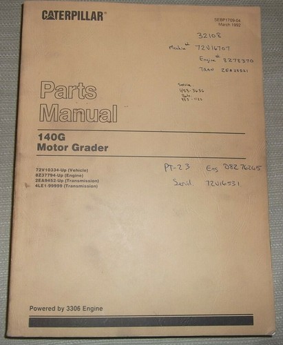 Cat caterpillar 140g - manual, de