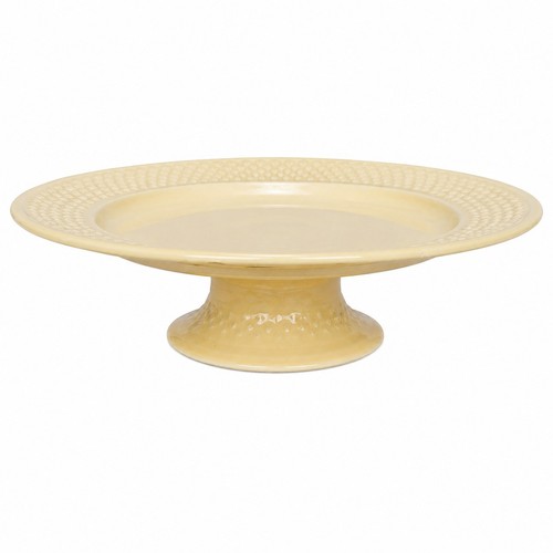 Assiette montée jaune - , pâle