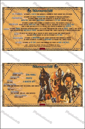 Sega frankenstein 1995 cartes - frankenstein,