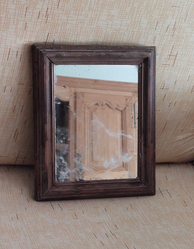 Petit miroir bois - petit, ancien