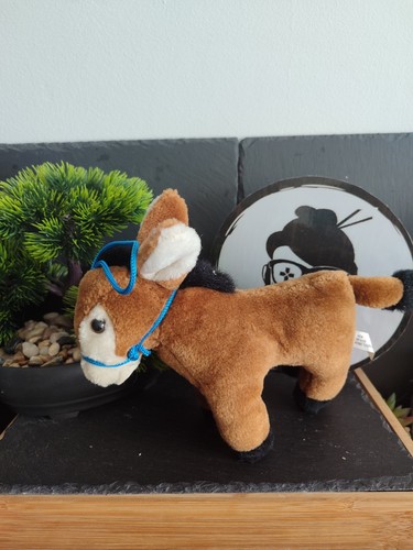 Peluche âne marron - marron, noir
