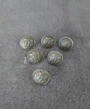 6 boutons d'uniforme Police national T.W et W Paris 15 mm (b)